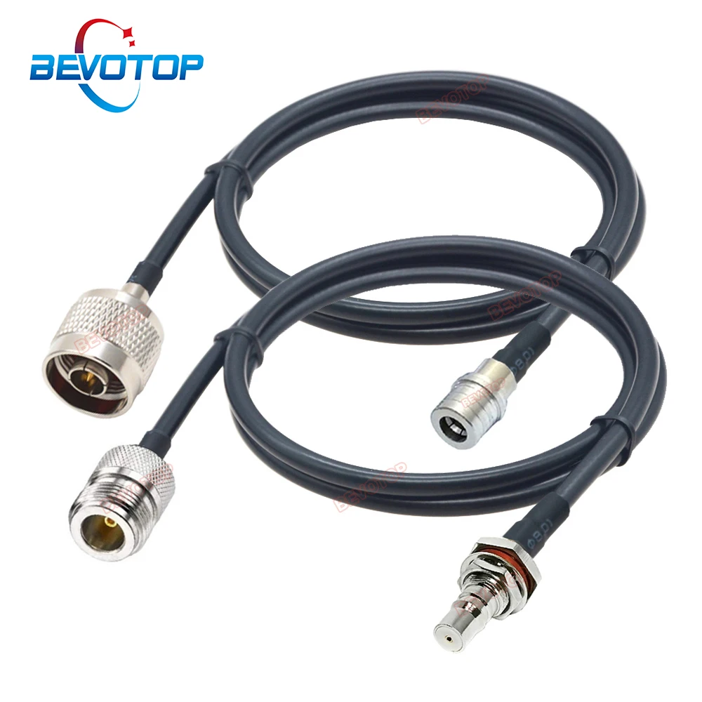 BEVOTOP RG58 N to QMA Cable QMA Male / Female to N Type Male / Female Connetor 50 Ohm Low Loss RG-58 Pigtail RF Coaxial Jumper