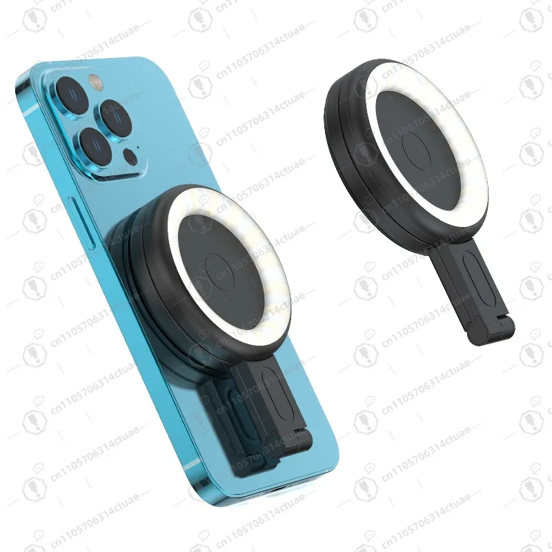 

Портативный магнитный складной кольцевой светильник для селфи, мини-светодиодный заполняющий светильник для видеоблога с макияжем