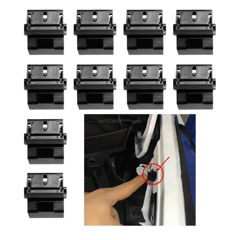 10pcs Front Storage Box Front Luggage Box Matching Fixed Buckle Bracket Accessory Compatible for Model 3/Y 1472872-00-B