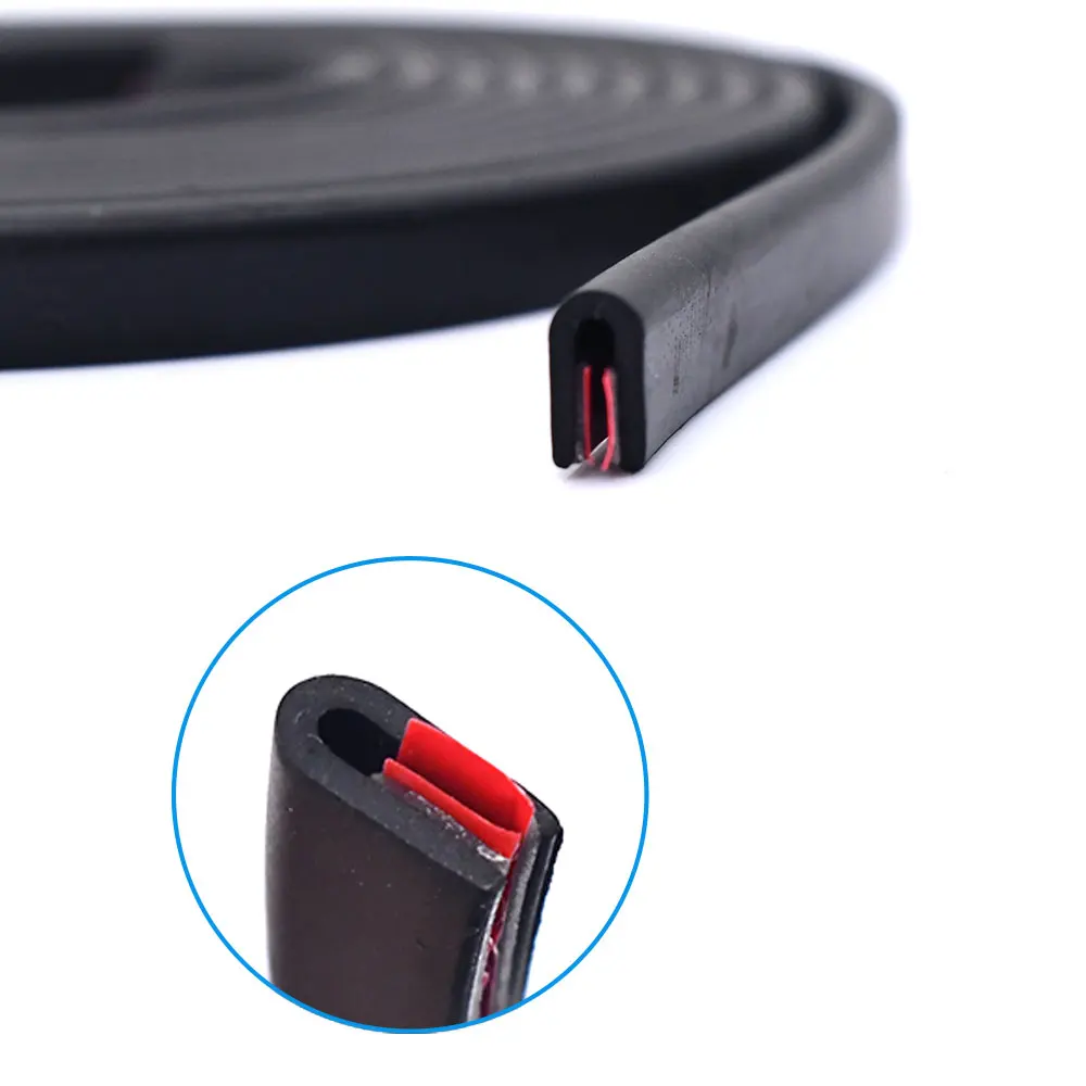 300cm Car Door Edge Protector Strip Trim U-Shape Rubber Guard Seal Anti Oil Seal Edge Shield Encloser Car-Styling