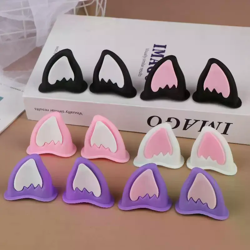 Motorcycle Helmet Cat Ear Decorations Helmet Ear Accessory For Scooter Bicycle Adhesive Motorbike For Skateboarding For Cycling