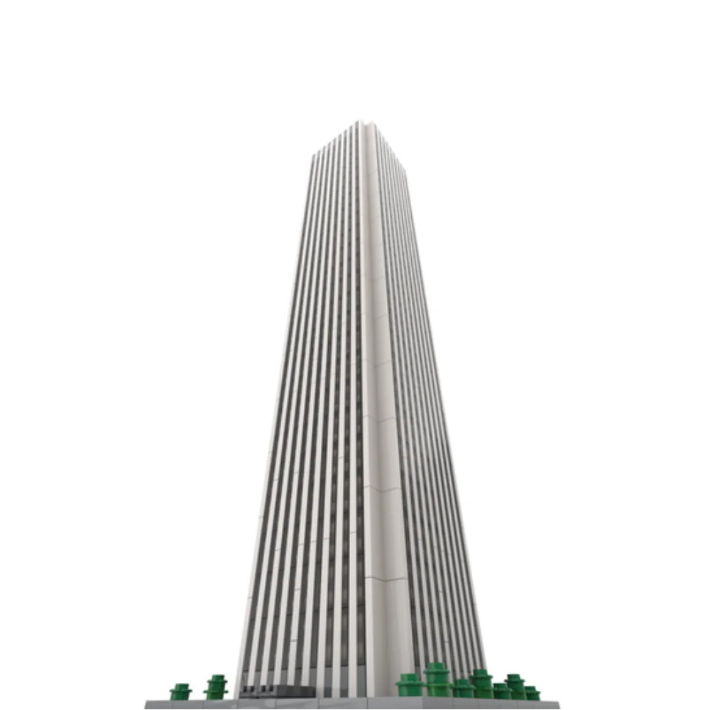 MOC-149137 1296pcs Aon Center Chicago 1:800 Scale (Amoco Building) by SPBrix PDF instructions building block model toy for kids