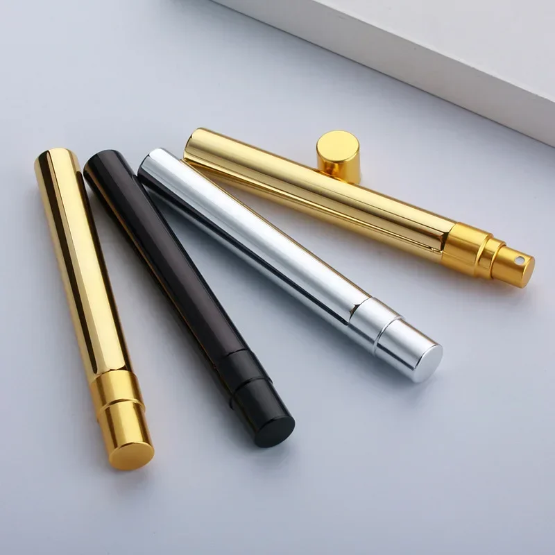 1/5 pz 10 ML Vetro Elettrolitico copertura in alluminio bottiglia spray profumo mini tasca profumo sub pacchetto bottiglia da viaggio