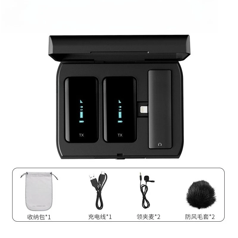 wireless collar clip type, microphone mobile phone, camera, small bee live broadcast, noise reduction professional