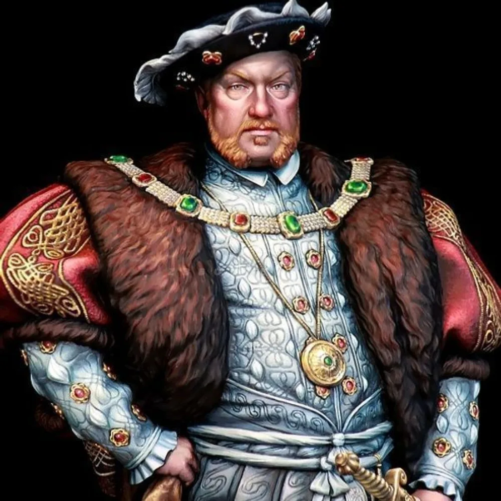 1/12 The Renaissance Era British Royal Family Bust Model Resin Soldier Unassembled and Uncolored DIY Coloring Figurines