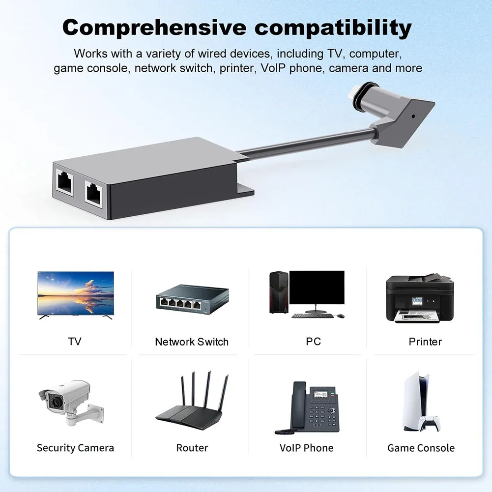 

High Speed Ethernet Adapter Compatible With For Starlink For GEN 2 Features Dual For RJ45 Connectivity Options