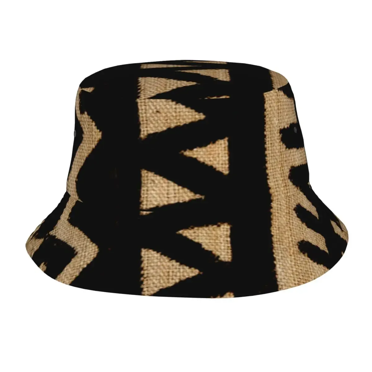 African Mud Cloth Bucket Hats Summer Beach Vacation Getaway Headwear Ancient Fishing Hat for Outdoor Sports Men Women Bob