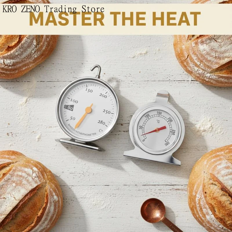 🔝1PCS New Stainless steel 0-300/50-280℃ Oven Cooker  Temperature Gauge Mini Stainless Steel Oven  For Kitchen Supplies✨