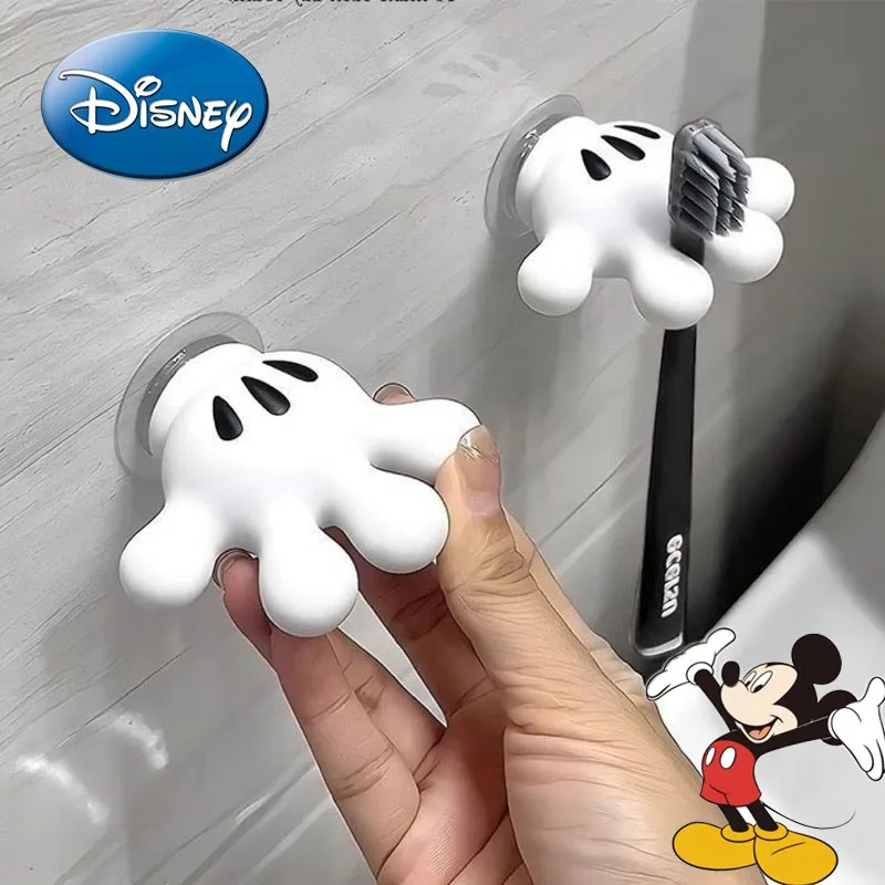 1PCS Disney Mickey Toothbrush Holder Organizer ElectricRetractable Toothbrush Wall Mount To Save Space for Bathroom Accessories