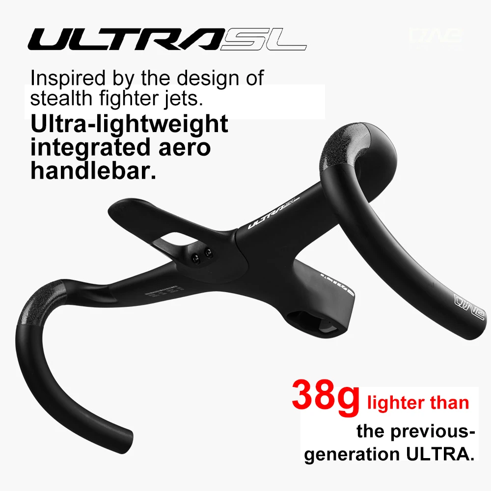 THE ONE ULTRA SL Aero Carbon Integrated Handlebar Hidden Trace Road Bicycle Handlebar 380/400/420 28.6mm Racing Bike