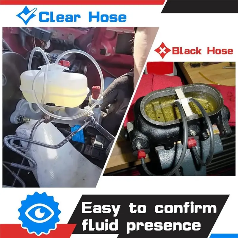 AT14 For 14151, 22 Inch Hose, Clip, SAE And Metric Fittings Universal Fit Master Cylinder Bleeder Kit Replacement