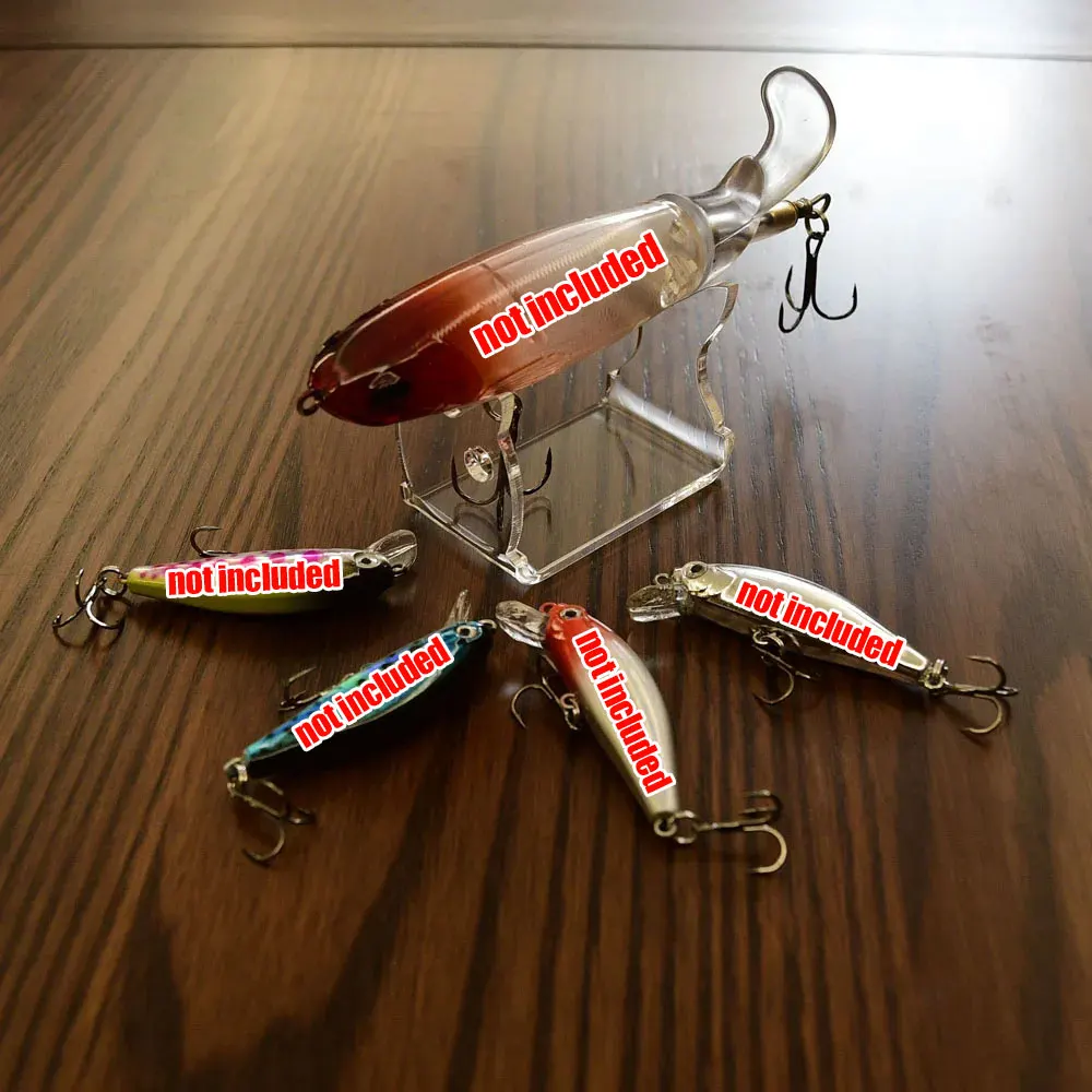 1 قطعة معالجة الصيد الصيد إغراء الاكريليك عرض موقف الطعم الثابت أسماك القفز الرف حامل أرفف دعم تخزين الديكور