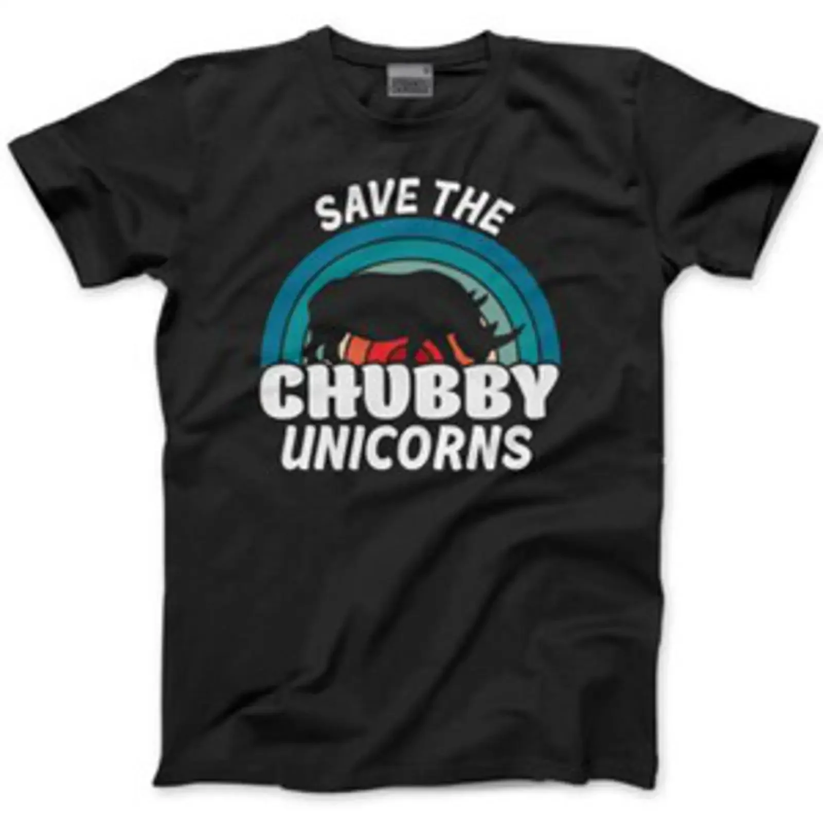 Save the Chubby Unicorns Kinder T Shirt Lustig Retro Nashorn Tierliebhaber vintage Washed Soft Casual Stylish graphic homme
