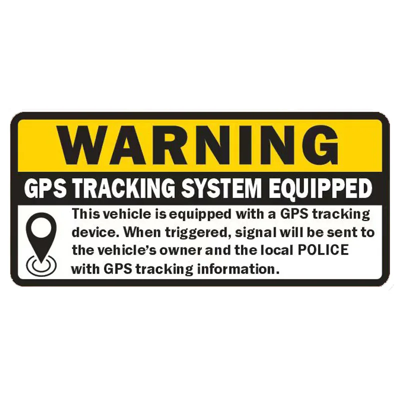 10Pcs GPS Tracking Alarm Sticker Reflective Bicycle Warning Sticker Anti-Theft Decal for Motorcycle Scooter Car Warning