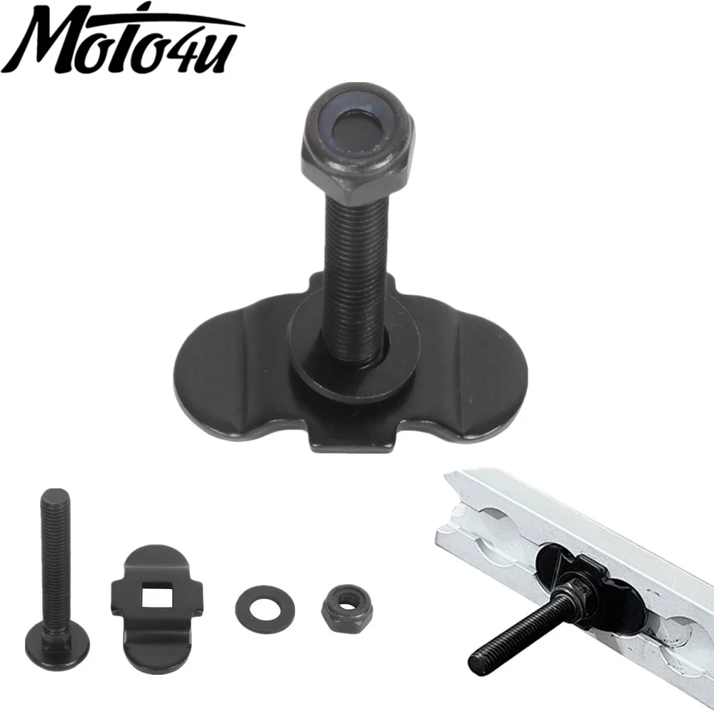MOTO4U M8 * 60 Kit de cuerda de amarre con gancho, tuerca de tornillo de punto de anclaje para barco, camión, carril de línea aérea, remolque, pieza de motocicleta, 1 ud./4 Uds.
