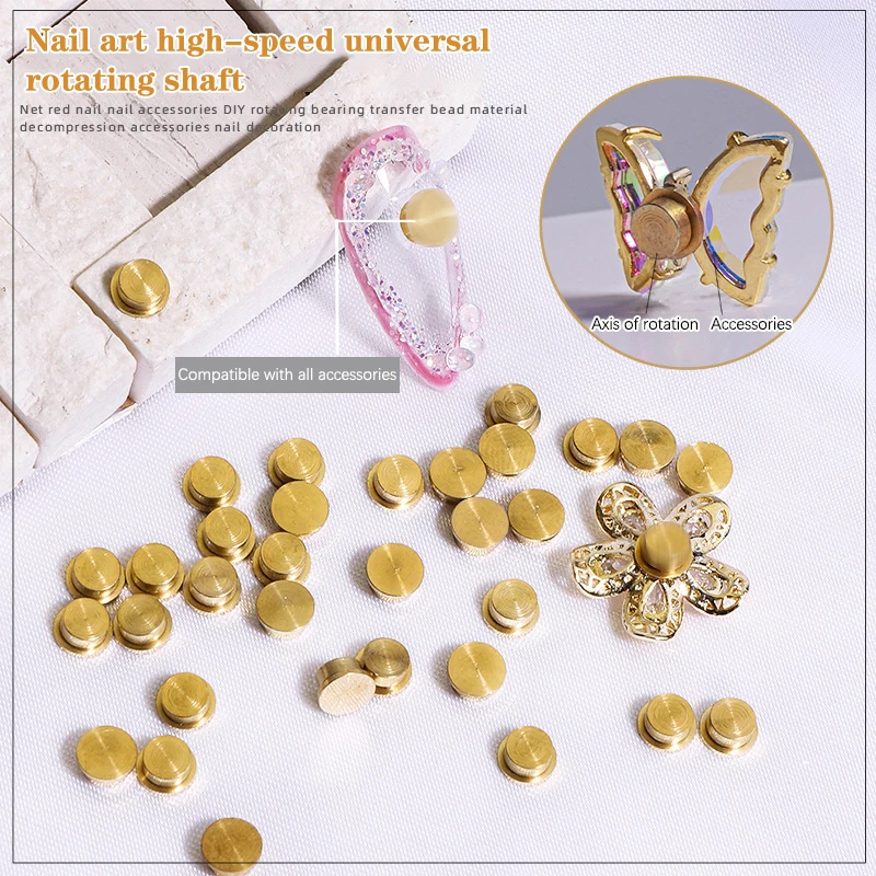 5Pcs S/M/L Rotating Bearing For Nail Art Jewelry Manicure Rotating Jewelry Accessories Universal Rotating Bearing Rotatable