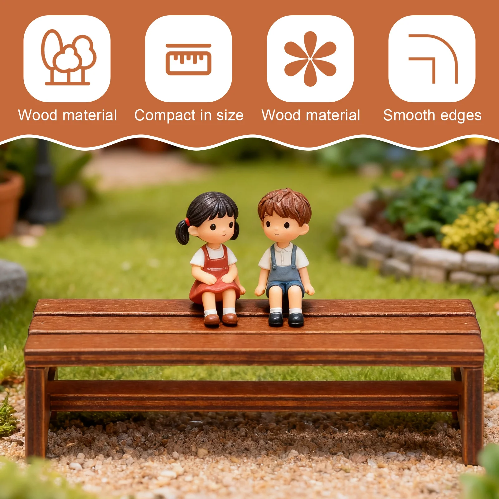 2 pezzi in miniatura panca in legno mini mobili per la casa panca in miniatura decorativa mini accessori per la casa libreria miniature