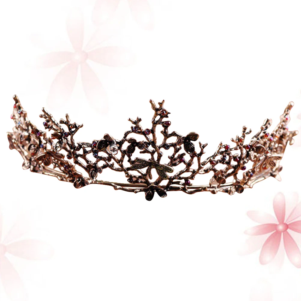 

Женская тиара в стиле барокко, корона, винтажные аксессуары для волос, свадебные, помолвочные, вечерние, блестящие украшения, прочное, легкое украшение