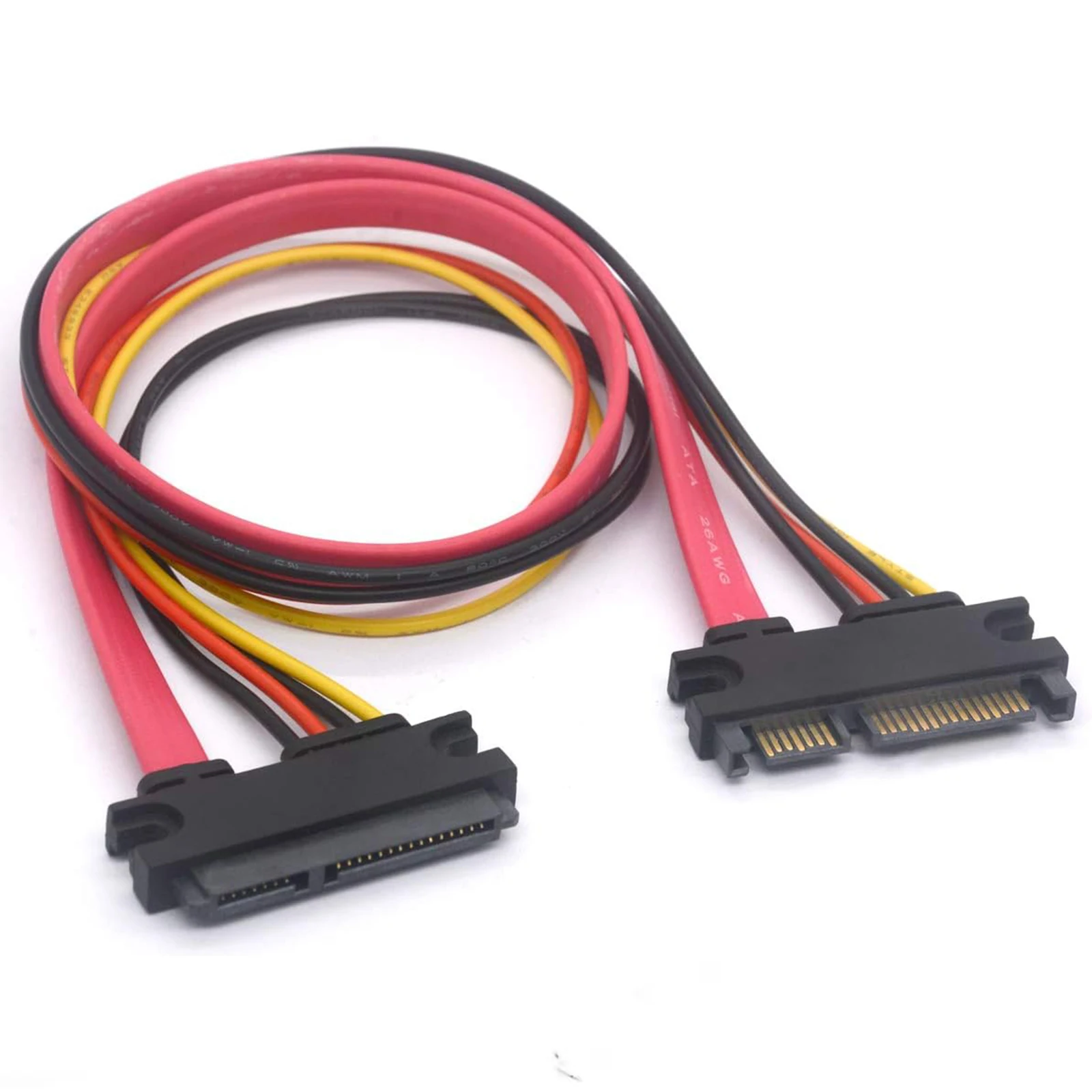 

SATA 3.0 22 pin SATA Extension Cable 7+15 Sata Male to Female Data and Power Extension
