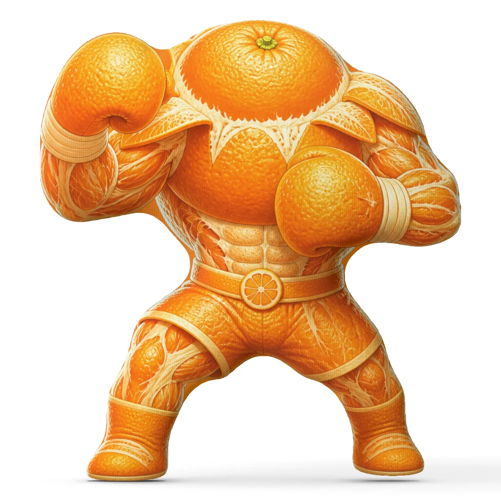 Orange Boxer Throw Pillow Citrus Boxing Champion Shaped Stuffed Cushion Fruit Home Decor Sofa Accent Gift for Boxing Fan