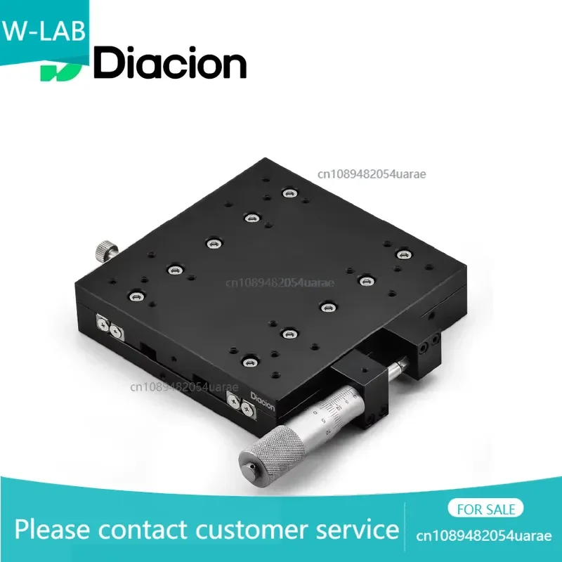Diacion AX125 125x125mm Aluminum Alloy High Load (98N) High Stability Cross Roller Guide Manual Stage 12.5mm Travel Distance