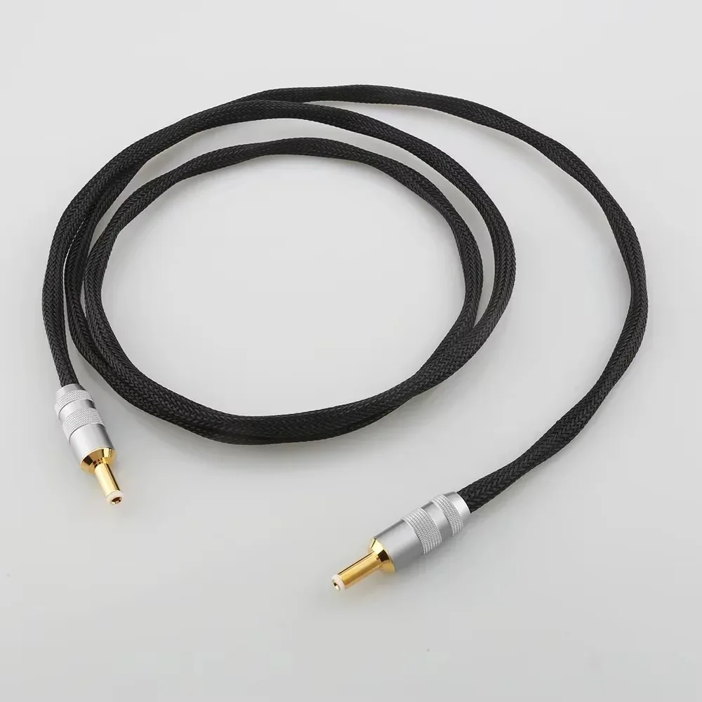 GX16-2 Pin DC Cable OCC Silver Plated 14AWG 2.1/2.5mm for Keces Linear Power Supply Audiocrast