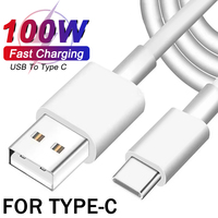 PD 100W USB To Type C Fast Charging Data Cord USB C Cable For Samsung Xiaomi Redmi OnePlus Phone Quick Charger Accessories 1M/2M