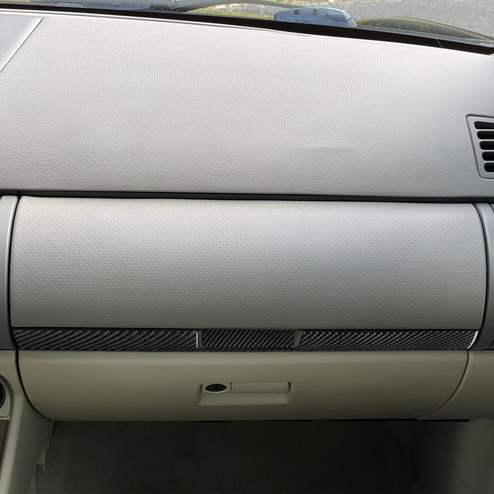 

For Infiniti G35 2002-2004 Carbon Fiber Co-pilot Dashboard Glove Storage Box Switch Panel Cover Trim Set Car Accessories Sticker