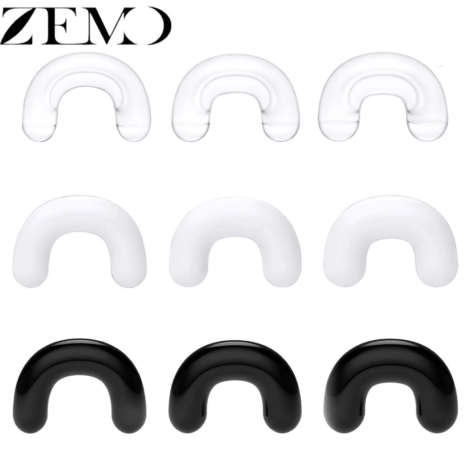 ZEMO 1 PC Acrylic Septum Rings Men Women U-Shape Pincher Tapers Nose Ring 3 Colors Stretching Kit Nostril Piercing Retainers 7MM