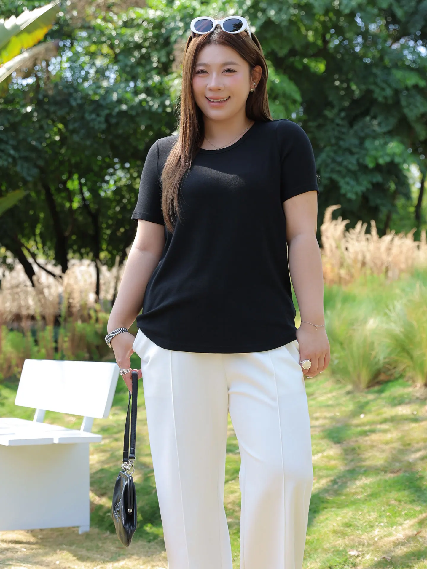 

Slim Fit ort Sve T-irt Women's Basic Sle plus Size Casual Wear Comfortable Breathable round Ne Top for Heavy Girls