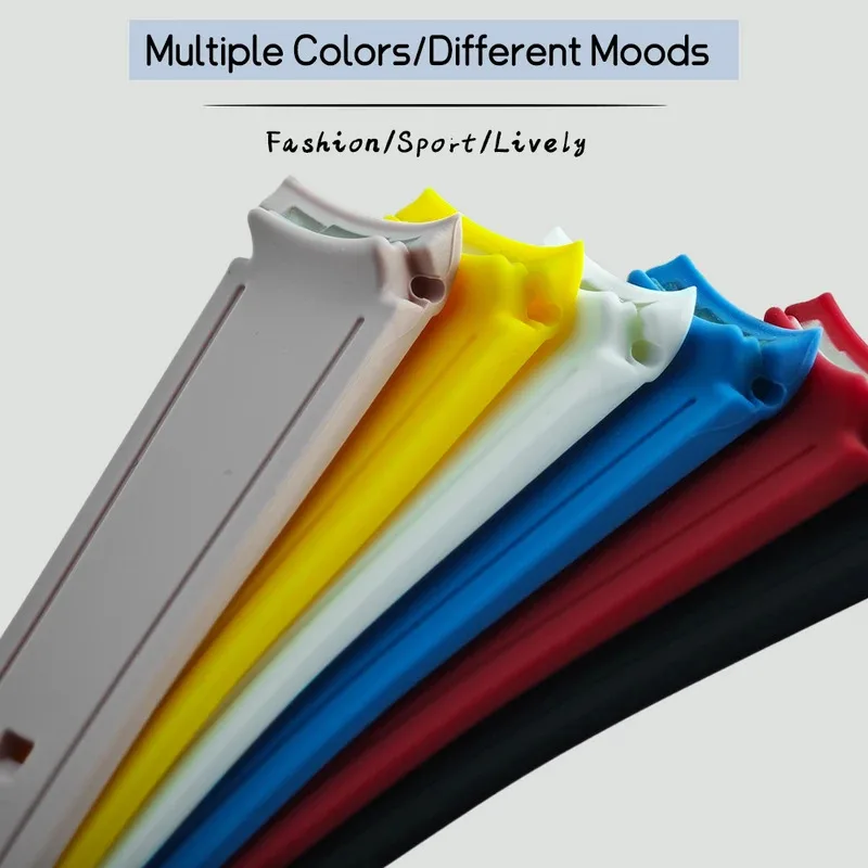 لأوميغا Speedmaster Moonwatch سيماستر غواص 300 متر سيليكون ملون حزام ساعة اليد المطاط الطبيعي منحني نهاية حزام الساعات 20 مللي متر