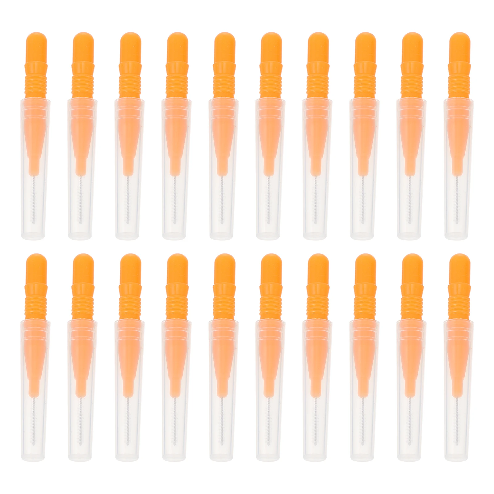 

20pcs Mini Eyebrow Makeup Brushes Fine Small Tools for Eyebrows Interdental Brush Nylon Brush Portable Smooth Handle Design