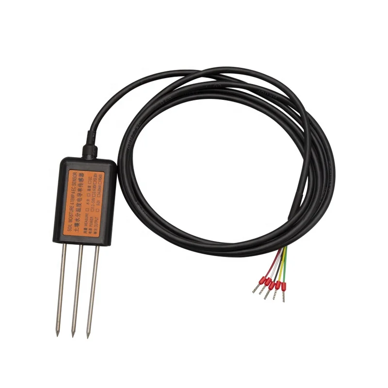 

RS485 MODBUS-RTU 0-2V Soil Moisture Temperature Conductive Transmitter Soil EC Sensor for Plant Greenhouse