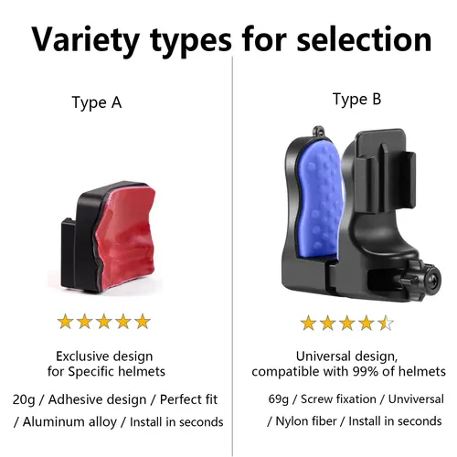 Imagen 2 del producto TUYU-casco de motocicleta personalizado Premium, montaje de barbilla de aluminio para cámara GoPro Insta360 DJI para SHOEI AGV ARAI HJC KLIM Nolan KYT