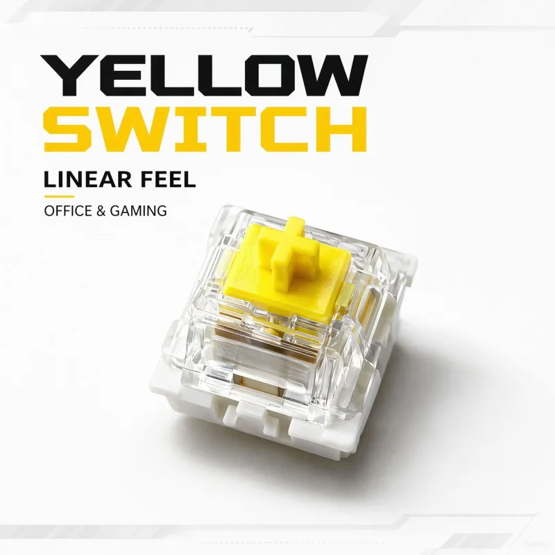 iTLY V2 Yellow Blue Keyboard Switches, 3-Pin Clicky Tactile Mechanical Keyboard Switches