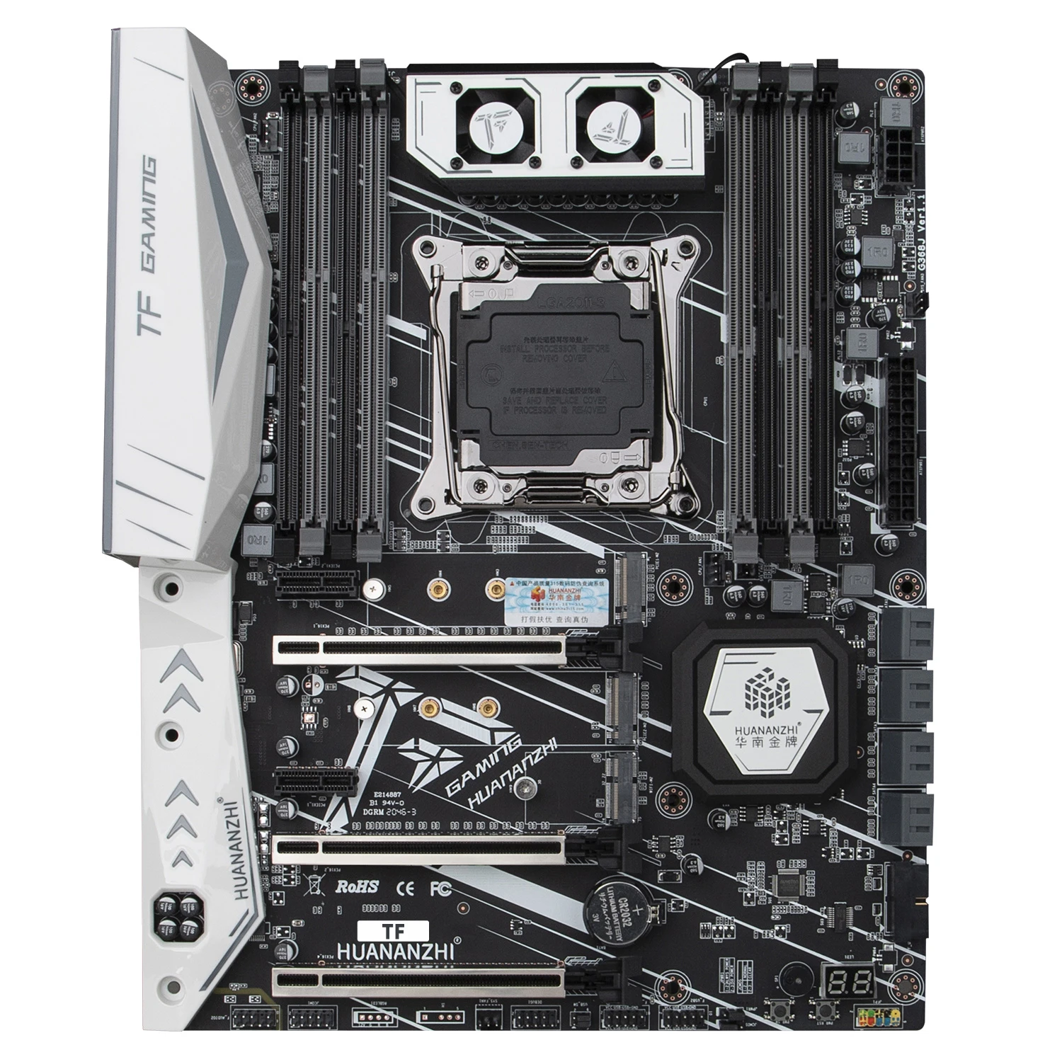 Placa-mãe HUANANZHI X99 TF, Xeon LGA 2011-3, Intel E5 2666 V3, 4x8G DDR3 RECC Conjunto de kit de combinação de memória, NVME