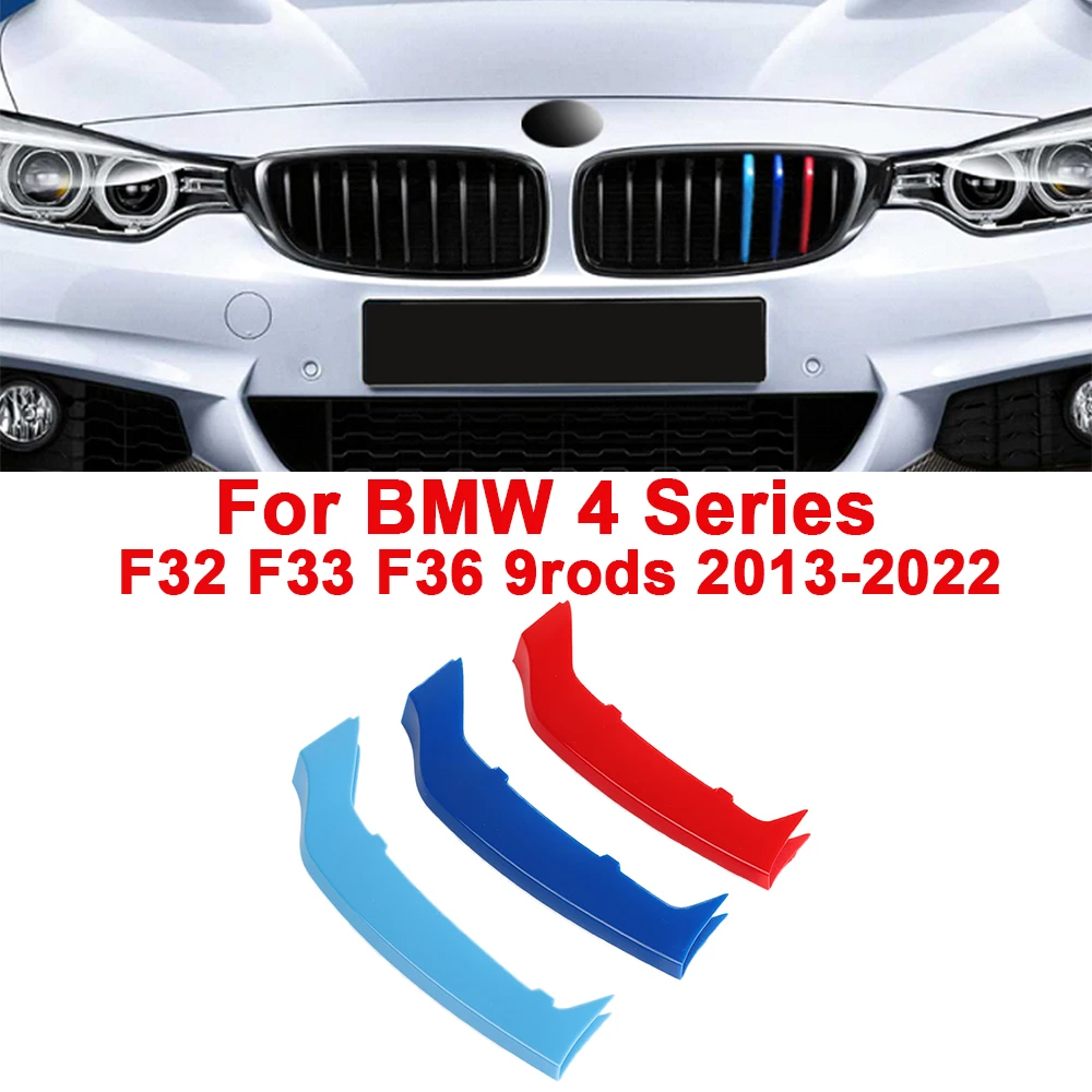 

Front Grille Trim Decoration Strips External Accessories For BMW 4 series F32 F33 F36 sport 9rods 2013-2019 2020-2022