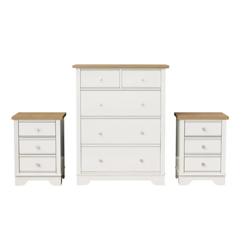 

Creamy Scandinavian Simple Five Drawer Locker Light Luxury White Furniture Bedroom Bedside Table