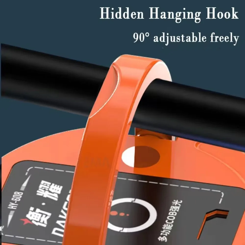 High Power Mini Flashlight with Magnet Base Rechargeable LED Camping Light Portable 3 Lighting Modes Emergency Light Lamp