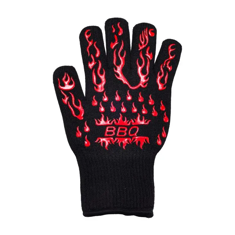 Picture 7: BBQ Gloves Non Slip Silicone Oven Gloves Fireproof Heat Resistant Cut Resistant Mitts Kitchen Gloves For Cooking