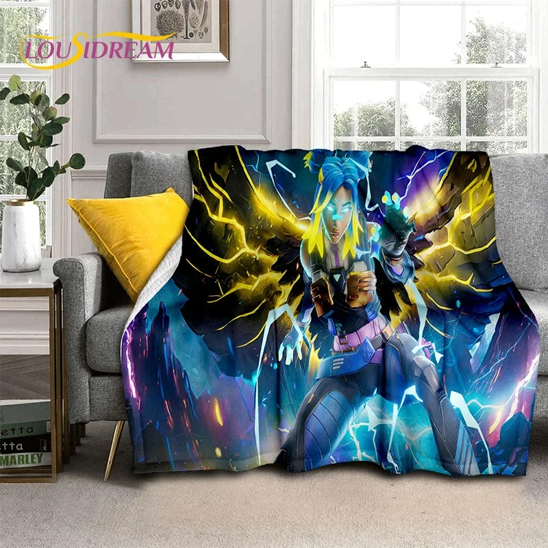 3D Newest VALORANT Cartoon Game Soft Flannel Blankets,Throw Blanket Comfortable Blanket for Picnic Beds Sofa Home Bedroom Gifts