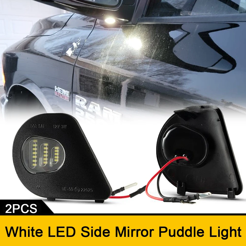 6000K LED Side Rearview Mirror Lights For Dodge Ram 1500 2500 3500 4500 5500 Daytime Running DRL Signal Stop Lamp No Error