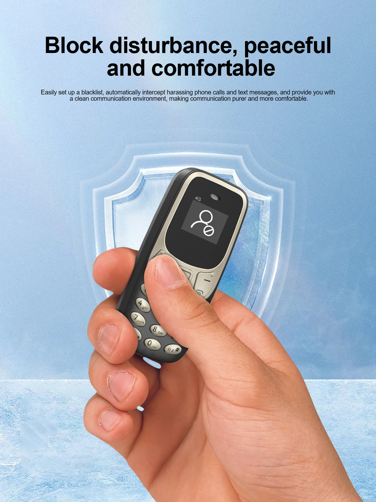 SERVO BM10 LTE Mini Mobile Phone 4G Dual SIM Card Speed Dial Call Recording MP3 Player 0.66" Display Smallest Cellphones Type-C