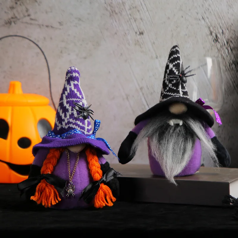 Halloween Faceless Doll Ornament Spider Bat Doll Party Dress Up Props Holiday Celebration Creative Home Artistic Decoration Prop