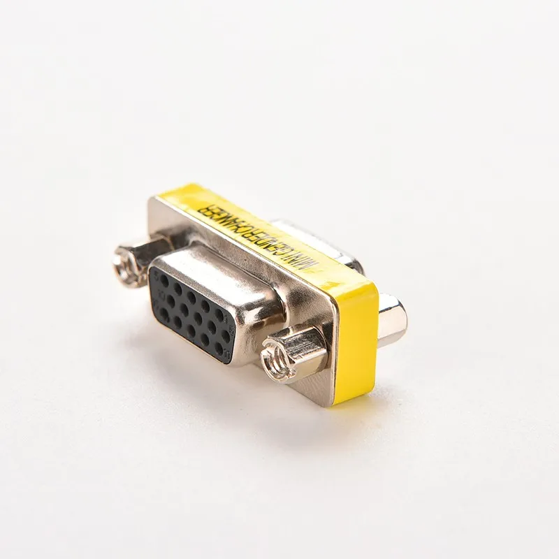 1pc MINI Gender Changer Adapter PC VGA Female Connector F/F Cable Extend Converter 15 Pin D-Sub VGA HD  SVGA Female To Female