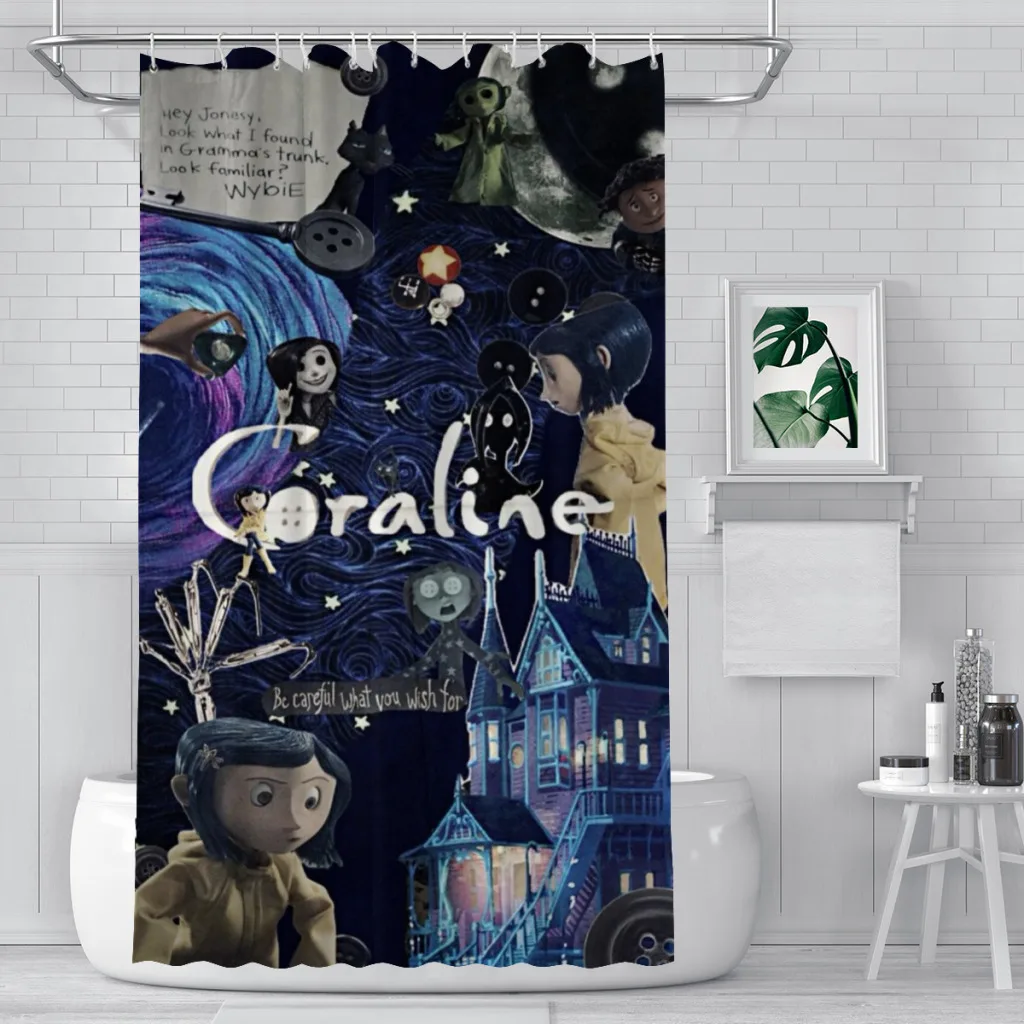 

Movie-Coraline Shower Curtain for Bathroom Aesthetic Room Decoration