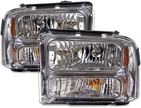 

Галогенные фары с хромированным корпусом, совместимые с Ford Excursion F-250 Super Duty F-350 F-450 F-550 В комплект входит левый водитель и установка