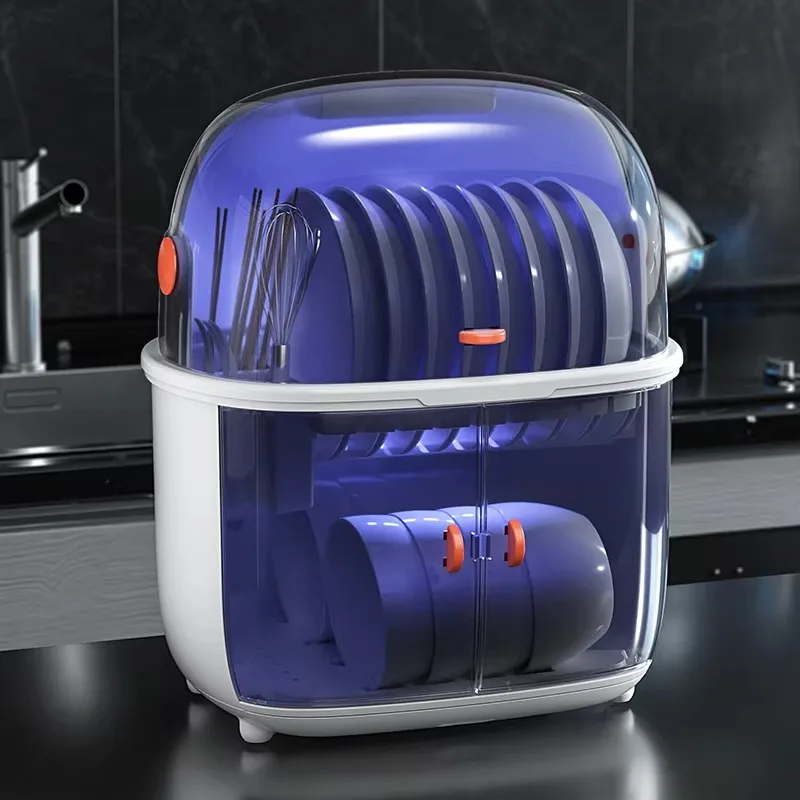 household-desktop-disinfection-cabinet-plastic-uv-kitchen-tableware-chopsticks-cabinet-4-in-1-ultraviolet-tableware-dryer