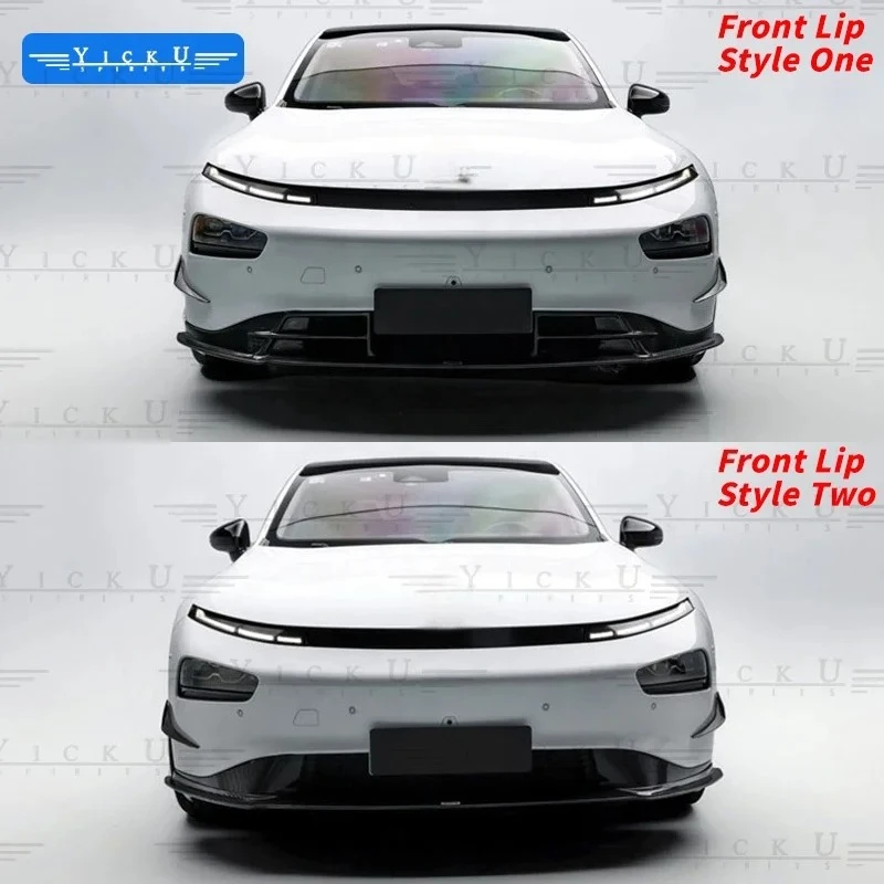 High Quality Hot Selling Ecturi Dry Carbon Fiber Front Lip Spoiler Rear Lip Wind Blade Body Kit Suitable for Xiaopeng P7
