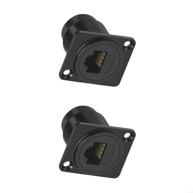 C90F RJ45 แผงเชื่อมต่อตัวเชื่อมต่อ CAT6 Ethernet ผ่านสายเคเบิล Coupler หญิง